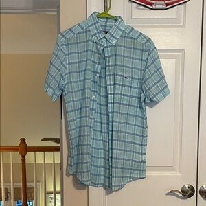 Men's Vineyard Vines Blue Plaid Short Sleeve Shirt